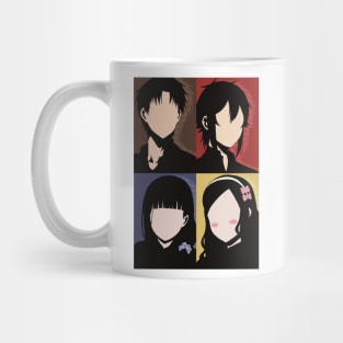 Tomo-chan Is a Girl or Tomo-chan wa Onnanoko Anime Charactcers in Minimalist Vintage Merch Design Mug